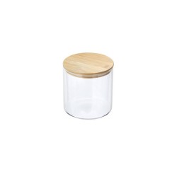 Barattolo in vetro con coperchio in bamboo