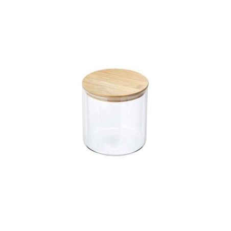 Barattolo in vetro con coperchio in bamboo