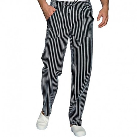 Pantalaccio Isacco Londra nero rigato con elastico