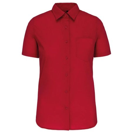 Camicia donna manica corta rossa Russell