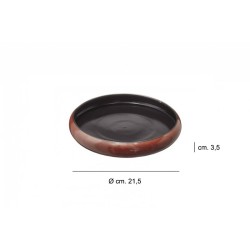 Piatto gourmet tondo con bordo alto Zanzibar   in Piatti gourmet