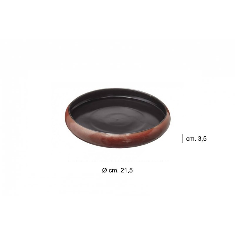 Piatto gourmet tondo con bordo alto Zanzibar   in Piatti gourmet