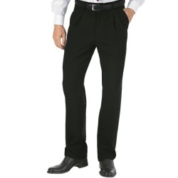 Pantalone Uomo con Pinces Isacco Nero da Sala
