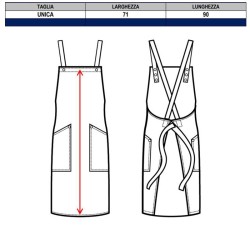 Grembiule Watson Isacco Nero con Pettorina Isacco  in Abbigliamento cameriere