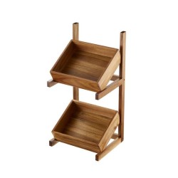 Espositore buffet in acacia GN 1/1 e GN 1/2