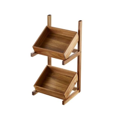 Espositore buffet in acacia GN 1/1 e GN 1/2