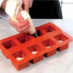 Forma silicone 8 cubi Silikomart  in Stampi in silicone per dolci