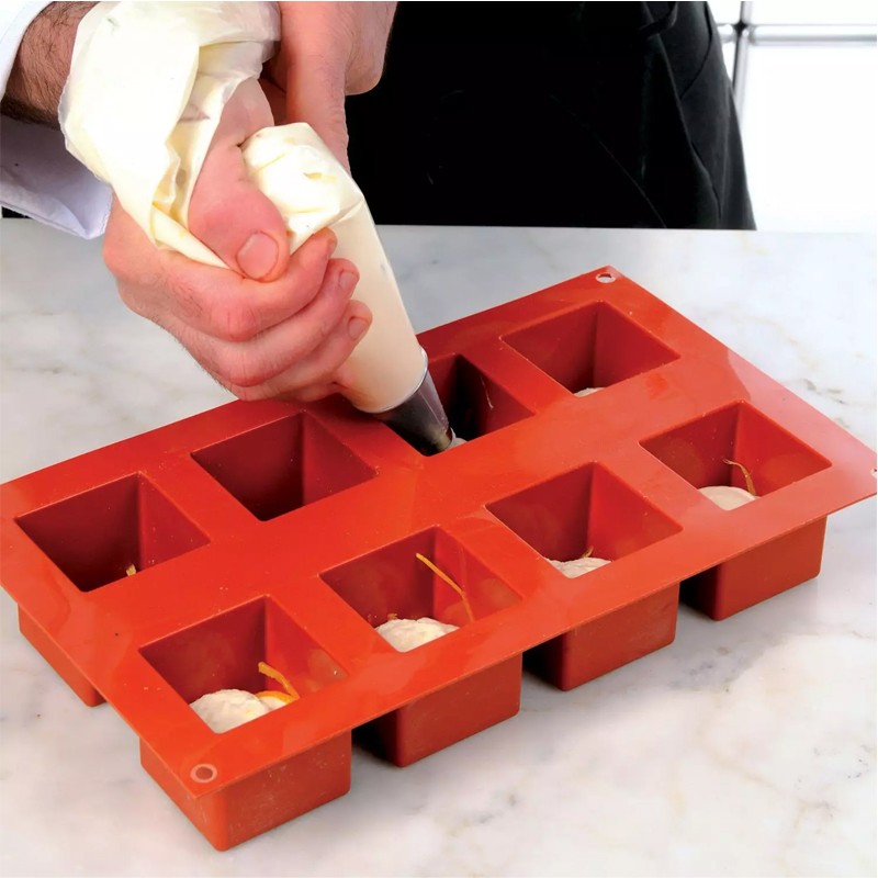 Forma silicone 8 cubi Silikomart  in Stampi in silicone per dolci