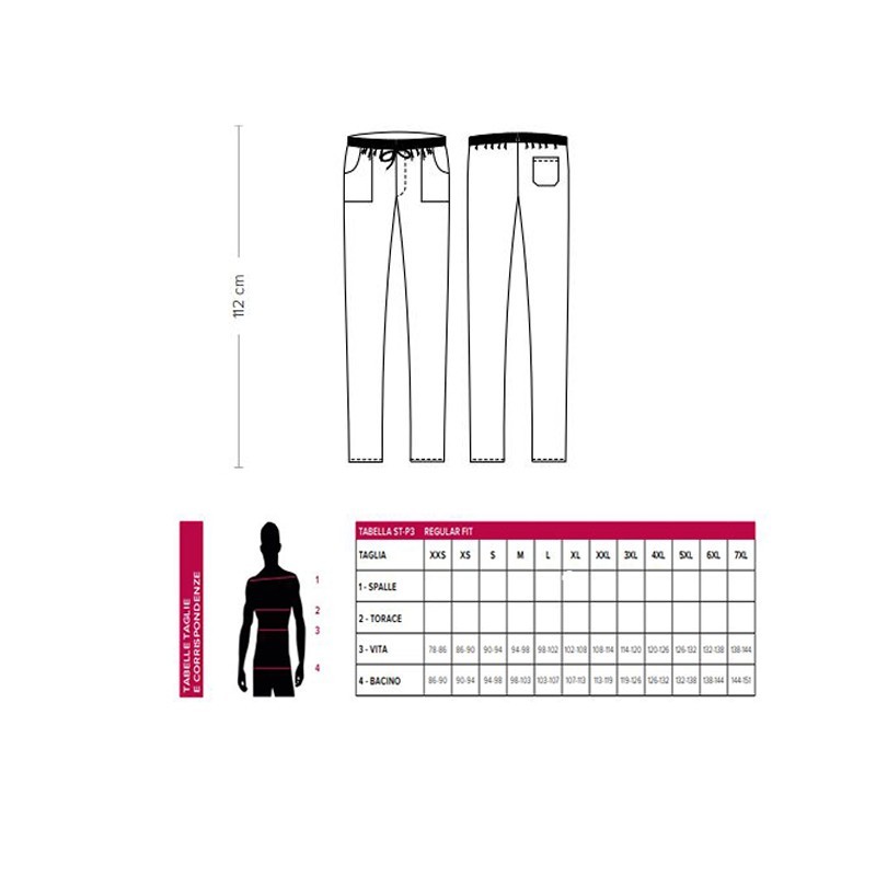 Pantalone da cuoco con elastico Giblors  in Pantaloni da cuoco