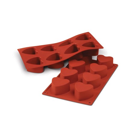 Forma silicone 8 cuori | Stampi in silicone per dolci | Rausa srl