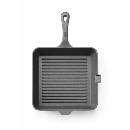 Bistecchiera in ghisa con manico per cucina professionale