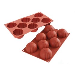 Forma silicone 8 cupole striate | Stampi in silicone per dolci | Rausa