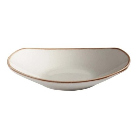 Piatto Fondo Rettangolare Artisan Beige in Porcellana 27 cm