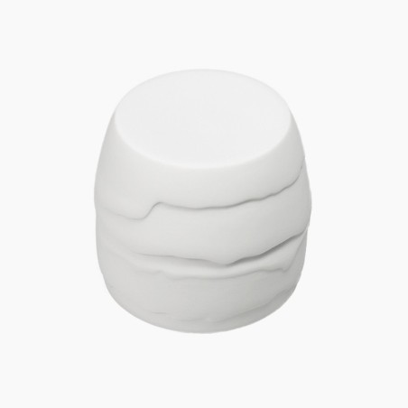 Piattino rialzato Terra bianco 10x9 cm in porcellana