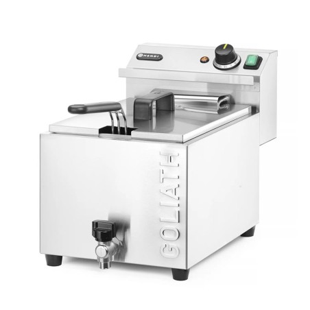 Friggitrice elettrica XL 10 litri con rubinetto di scarico