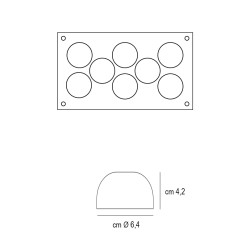 Forma silicone 8 cupole striate Silikomart  in Stampi in silicone per dolci