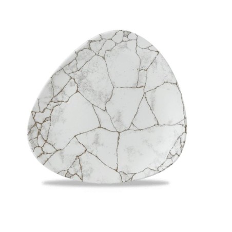 Piatto Lotus Kintsugi Agate Grey 23 cm