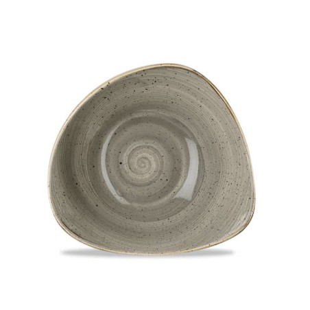 Coppa Triangolare Lotus Grigia Ø18,5 cm in Porcellana