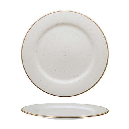 Piatto piano Artisan beige in porcellana Ø27,5 cm