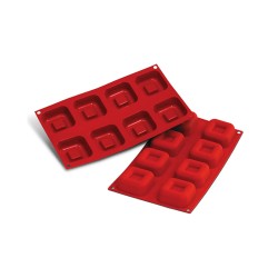 Forma silicone 8 savarin quadrati | Stampi in silicone per dolci