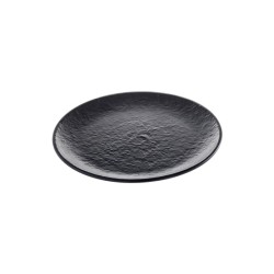 Vassoio tondo nero in melamina effetto ardesia