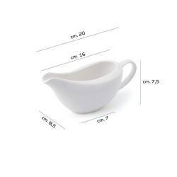 Salsiera 40 cl Febe in porcellana alluminata   in Zuppiere e salsiere
