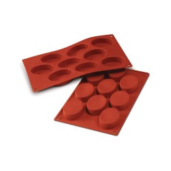 Forma silicone 9 ovali | Stampi in silicone per dolci | Rausa srl