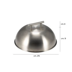 Cloche per cottura hamburger in acciaio inox 18/10   in Coperchi