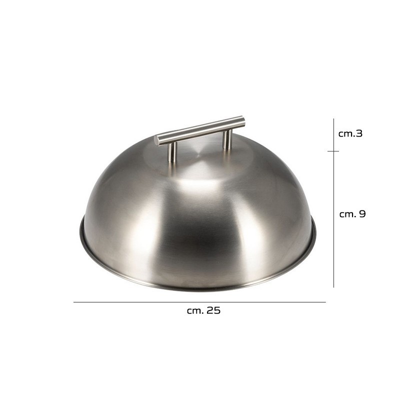 Cloche per cottura hamburger in acciaio inox 18/10   in Coperchi