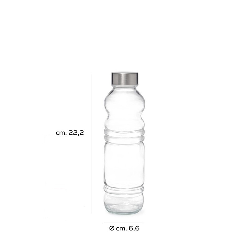 Bottiglia in vetro con tappo in acciaio inox   in Brocche e caraffe
