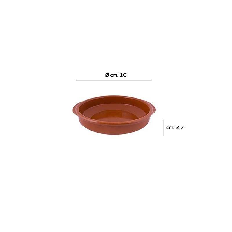 Tegamino in terracotta con manici   in Padelle da portata