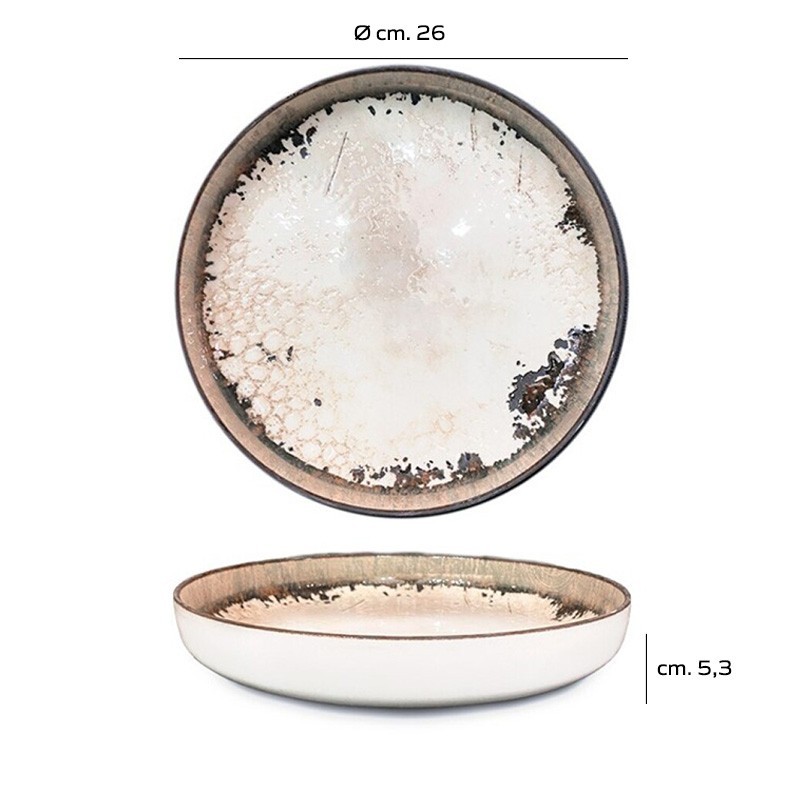 Piatto fondo gourmet Vega in porcellana super vetrificata   in Piatti gourmet