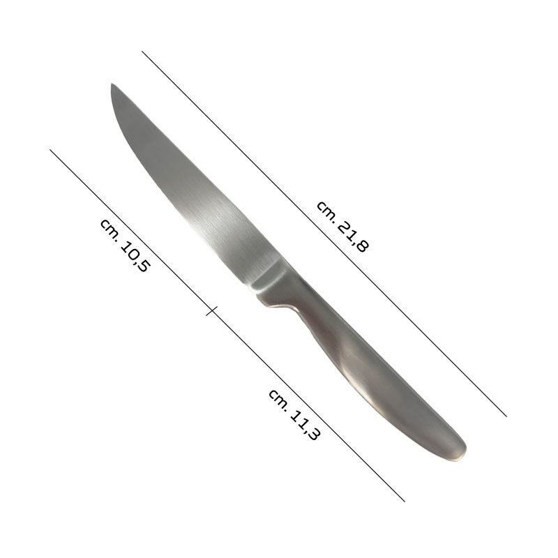 Coltello bistecca Berlino satinato a lama liscia   in Coltello bistecca
