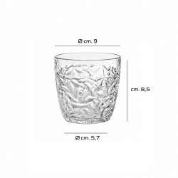 Bicchiere acqua Levante in vetro decorato 33 cl   in Bicchieri acqua