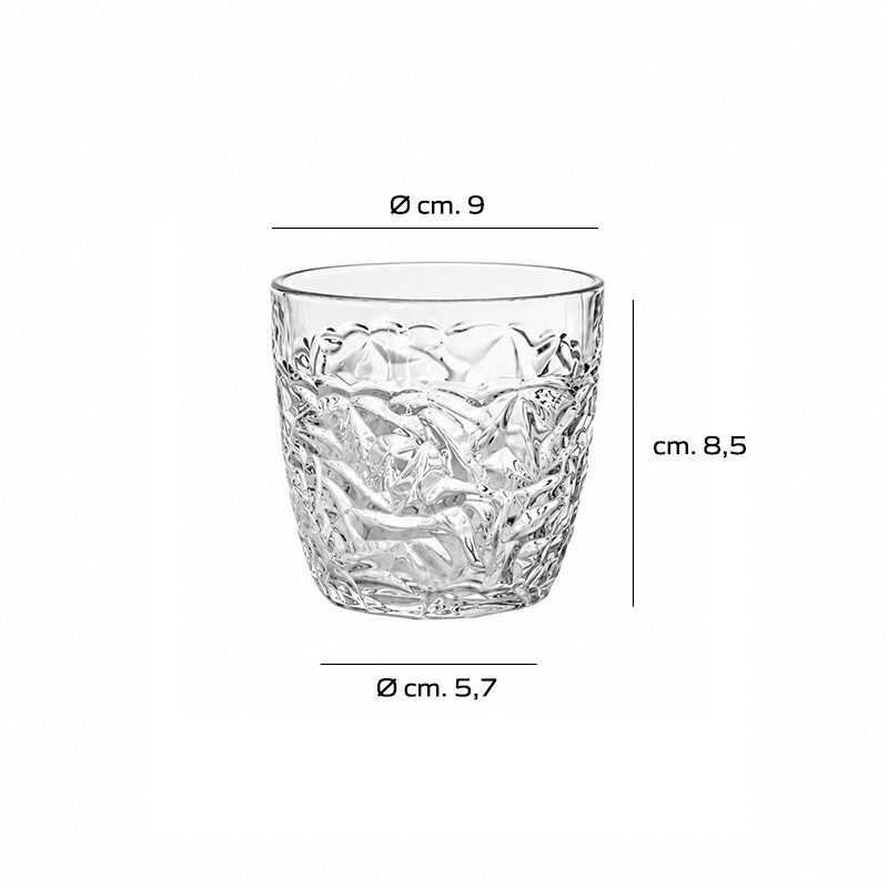 Bicchiere acqua Levante in vetro decorato 33 cl   in Bicchieri acqua