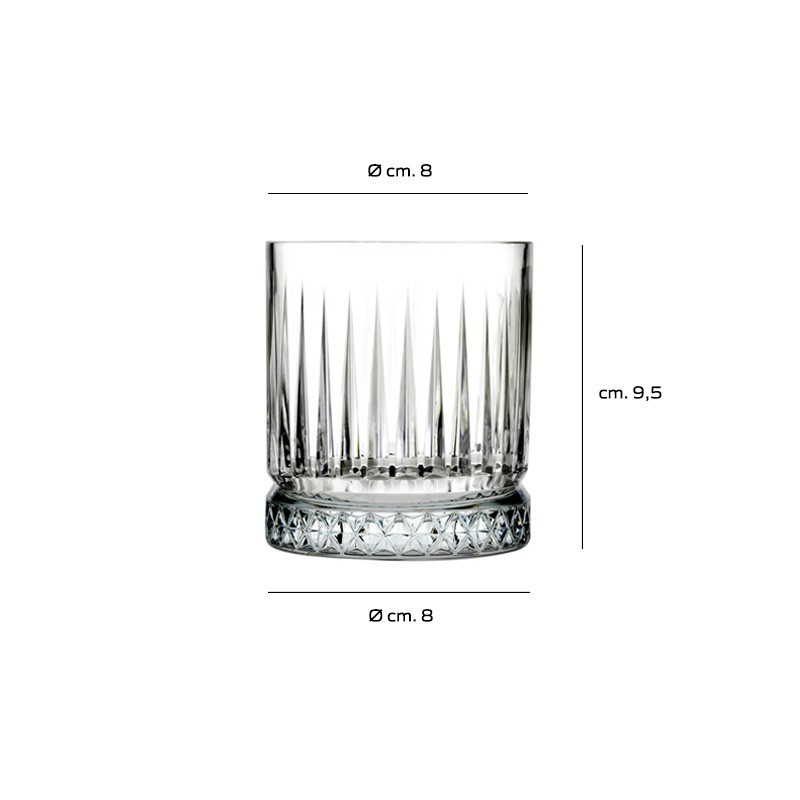 Bicchiere DOF Orleans 36 cl in vetro stile vintage   in Tumbler bassi