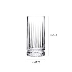 Bicchiere Long Drink Orleans 45 cl in vetro stile vintage   in Tumbler alti