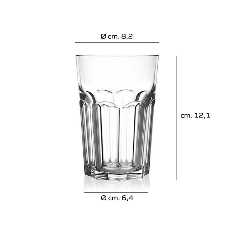 Bicchiere Vetro Granity Economico Professionale   in Tumbler alti