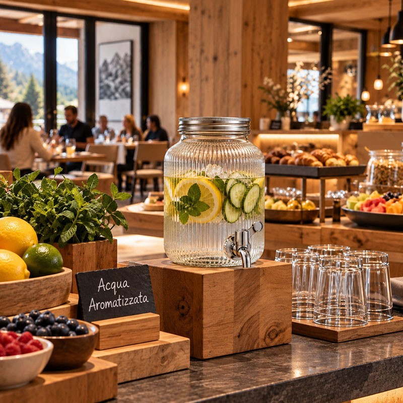 Dispenser per Bevande in Vetro con Rubinetto 3 L   in Distributori di bevande