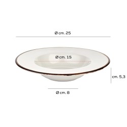Pasta Bowl Gleam in Porcellana resistente agli urti cm 25   in Piatti pasta