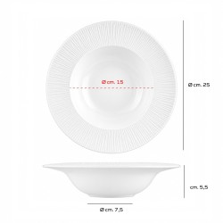 Pasta Bowl Plise in Porcellana resistente agli urti   in Piatti pasta