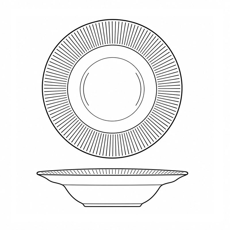 Pasta Bowl Gourmet Plise in Porcellana resistente agli urti   in Piatti pasta