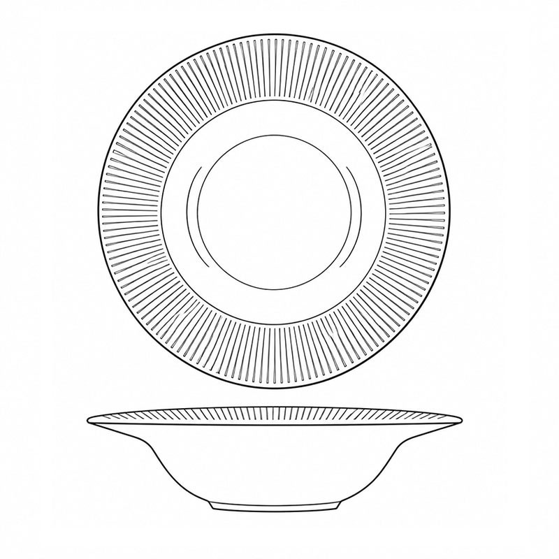 Pasta Bowl Plise in Porcellana resistente agli urti   in Piatti pasta