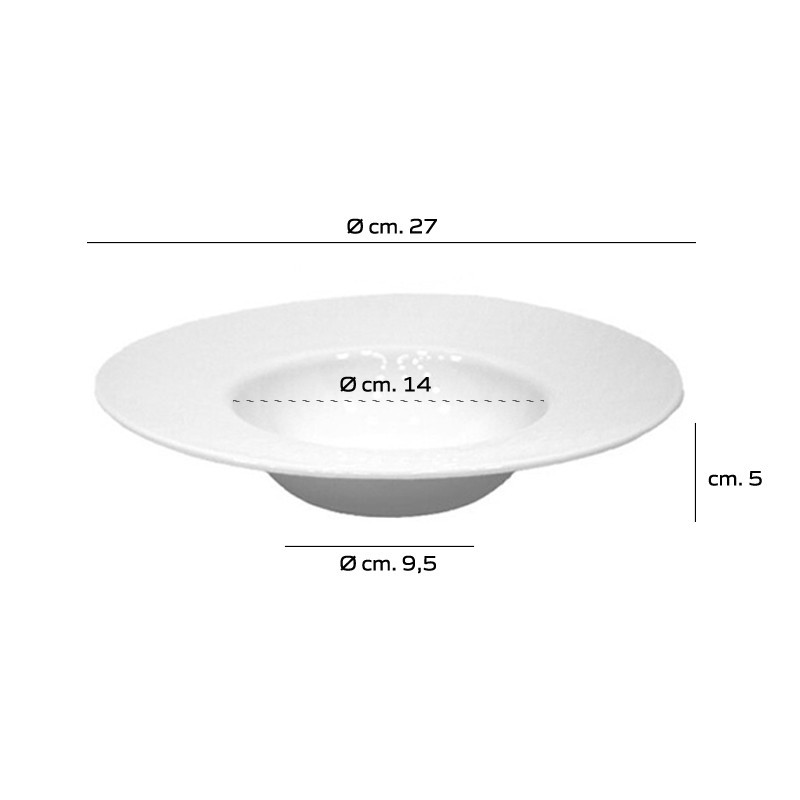 Pasta Bowl Bolonia in Vetro Opale cm 27   in Piatti pasta