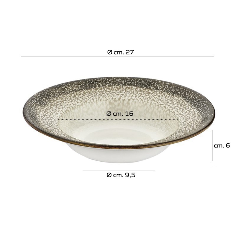 Pasta Bowl Spazio in Porcellana resistente agli urti cm 27   in Piatti pasta