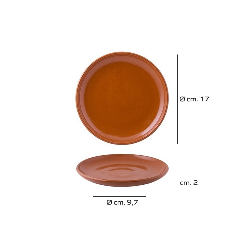 Piatto in Terracotta Smaltata per Antipasti e Dessert   in Piatti frutta e dessert