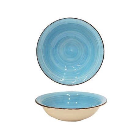 Pasta Bowl Zen Blu in Stoneware 21,5 cm