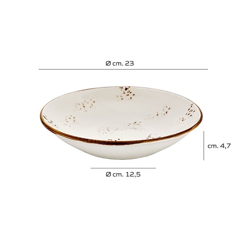 Piatto Fondo Elegance in Porcellana Professionale 23 cm   in Piatti fondi