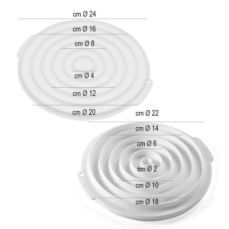 Stampo silicone tondo per inserti Silikomart  in Stampi in silicone per dolci