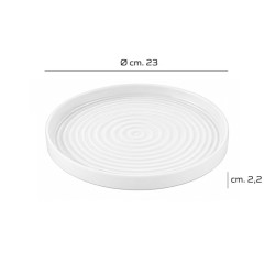 Piatto Piano Helix con Bordo Dritto in Porcellana resistente agli urti   in Piatti gourmet